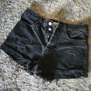 H&M Black Jean Shorts
